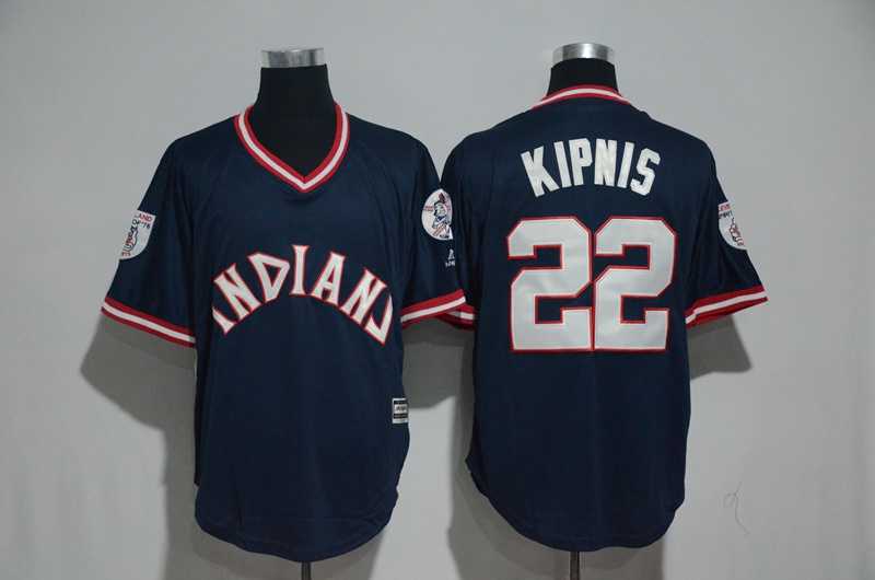 Cleveland Indians #22 Jason Kipnis Mitchell And Ness Navy Blue 1976 Turn Back The Clock Stitched MLB Jersey,We sell and wholesale Cleveland Indians #22 Jason Kipnis Mitchell And Ness Navy Blue 1976 Turn Back The Clock Stitched MLB Jersey on line form chian!